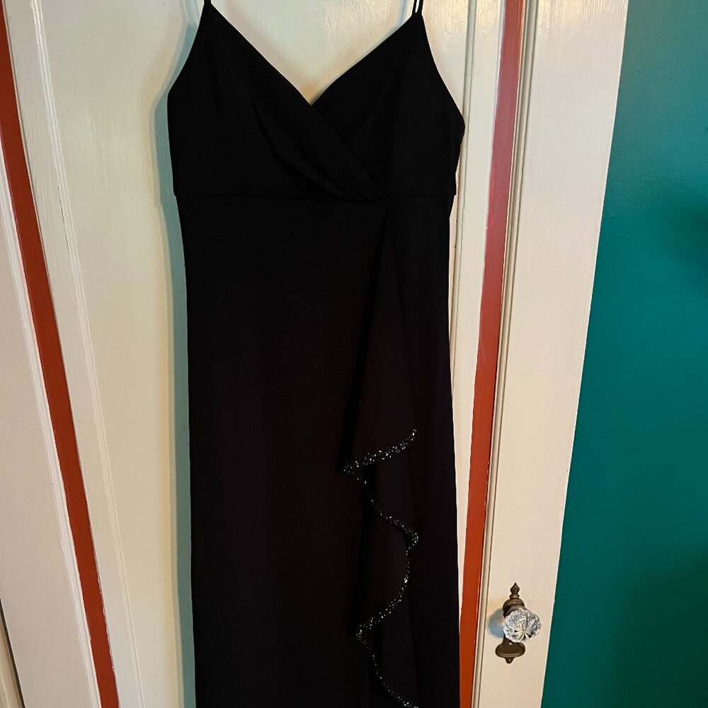 Betsy & Adam Black A-Line Gown